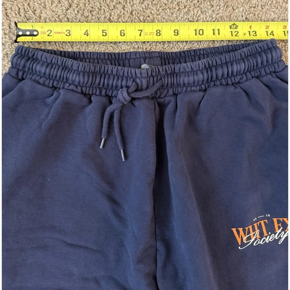 White Fox Women's Comfy Sweatpant Joggers with Drawstring Womens Size Large Blue